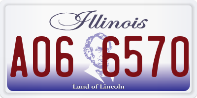 IL license plate A066570