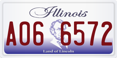IL license plate A066572