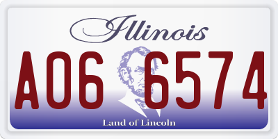 IL license plate A066574