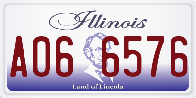 IL license plate A066576