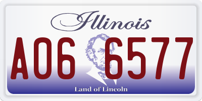 IL license plate A066577