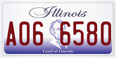 IL license plate A066580