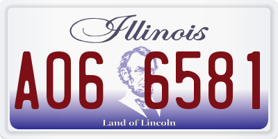 IL license plate A066581
