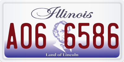 IL license plate A066586