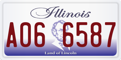 IL license plate A066587