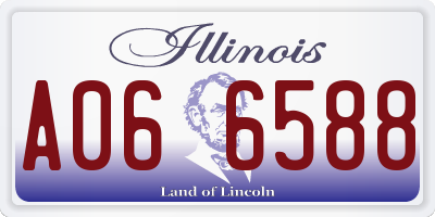 IL license plate A066588