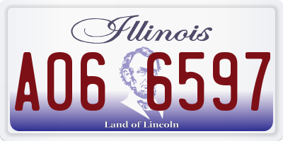 IL license plate A066597