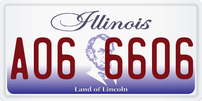 IL license plate A066606