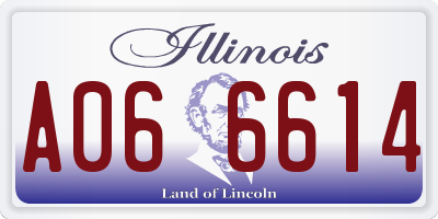 IL license plate A066614
