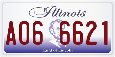 IL license plate A066621