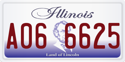 IL license plate A066625