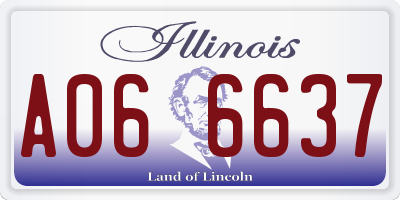 IL license plate A066637
