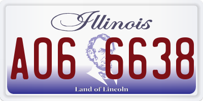IL license plate A066638