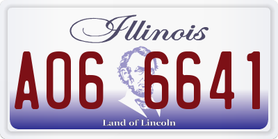 IL license plate A066641