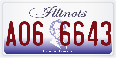 IL license plate A066643