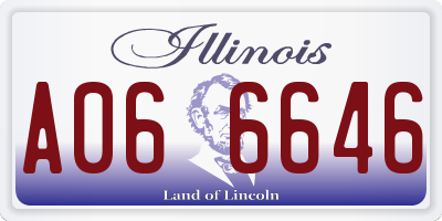 IL license plate A066646