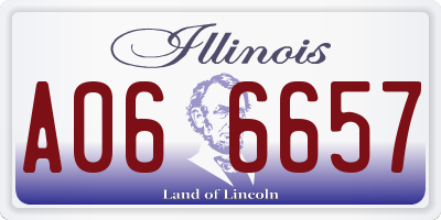 IL license plate A066657