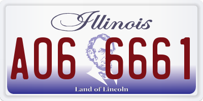 IL license plate A066661