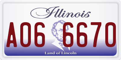 IL license plate A066670