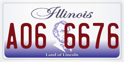 IL license plate A066676