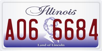 IL license plate A066684