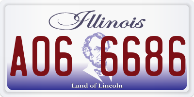 IL license plate A066686