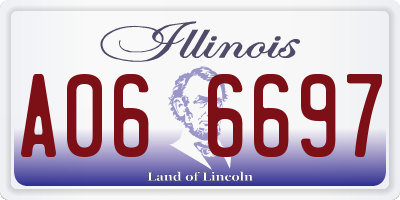 IL license plate A066697