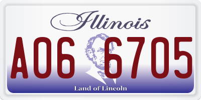 IL license plate A066705