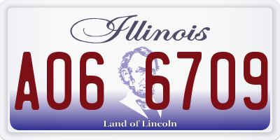 IL license plate A066709