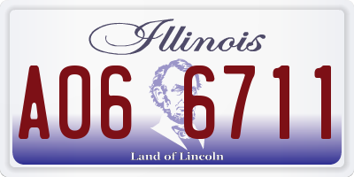 IL license plate A066711