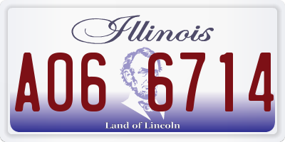 IL license plate A066714