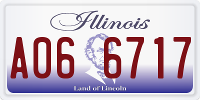 IL license plate A066717