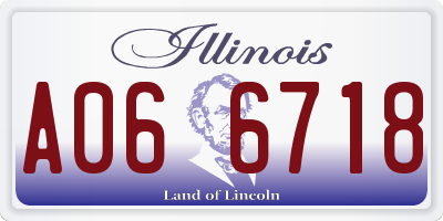 IL license plate A066718