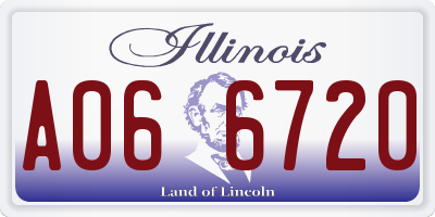 IL license plate A066720