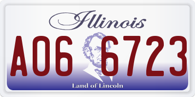 IL license plate A066723