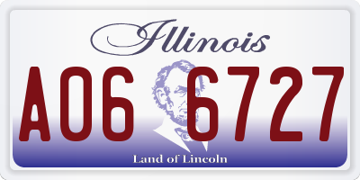 IL license plate A066727