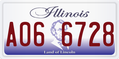 IL license plate A066728