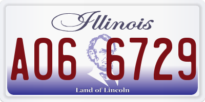 IL license plate A066729