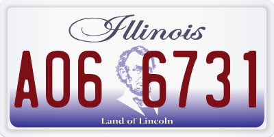 IL license plate A066731