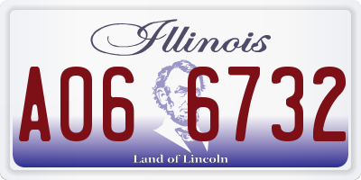 IL license plate A066732