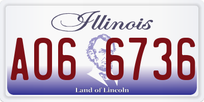 IL license plate A066736