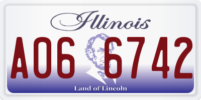 IL license plate A066742