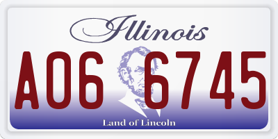 IL license plate A066745