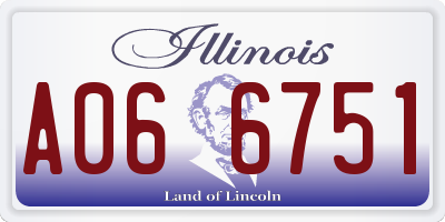 IL license plate A066751