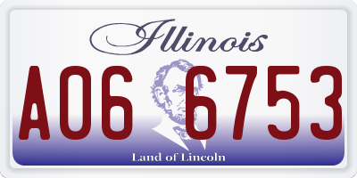 IL license plate A066753