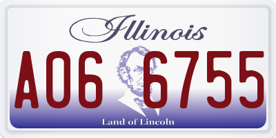 IL license plate A066755