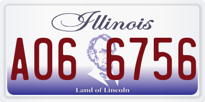 IL license plate A066756