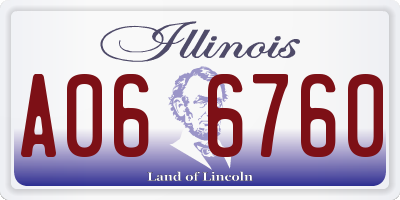 IL license plate A066760
