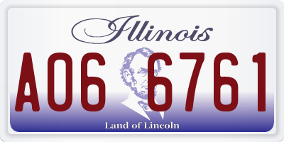 IL license plate A066761
