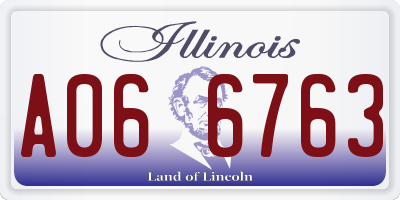 IL license plate A066763